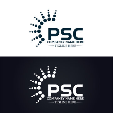 PSC logo. P S C design. White PSC letter. PSC, P S C letter logo design. P S C letter logo design in GOLD, GOLDEN LOGO, THREE, style. letter logo set in one artboard. P S C letter logo vector design.