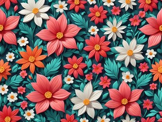 Generative AI. Admiring the delicate petals and vibrant colors of this pattern flower