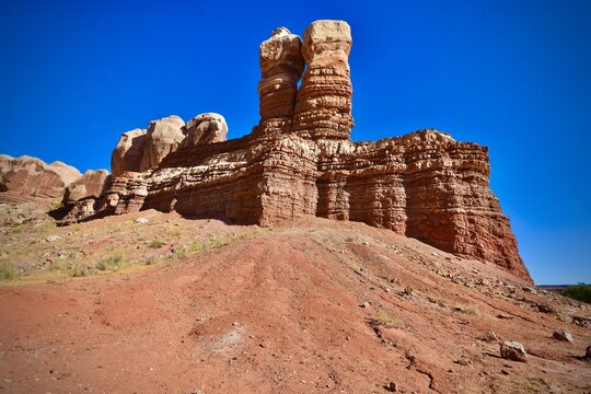 Twin Rocks in Bluff Trading Post in Utah USA