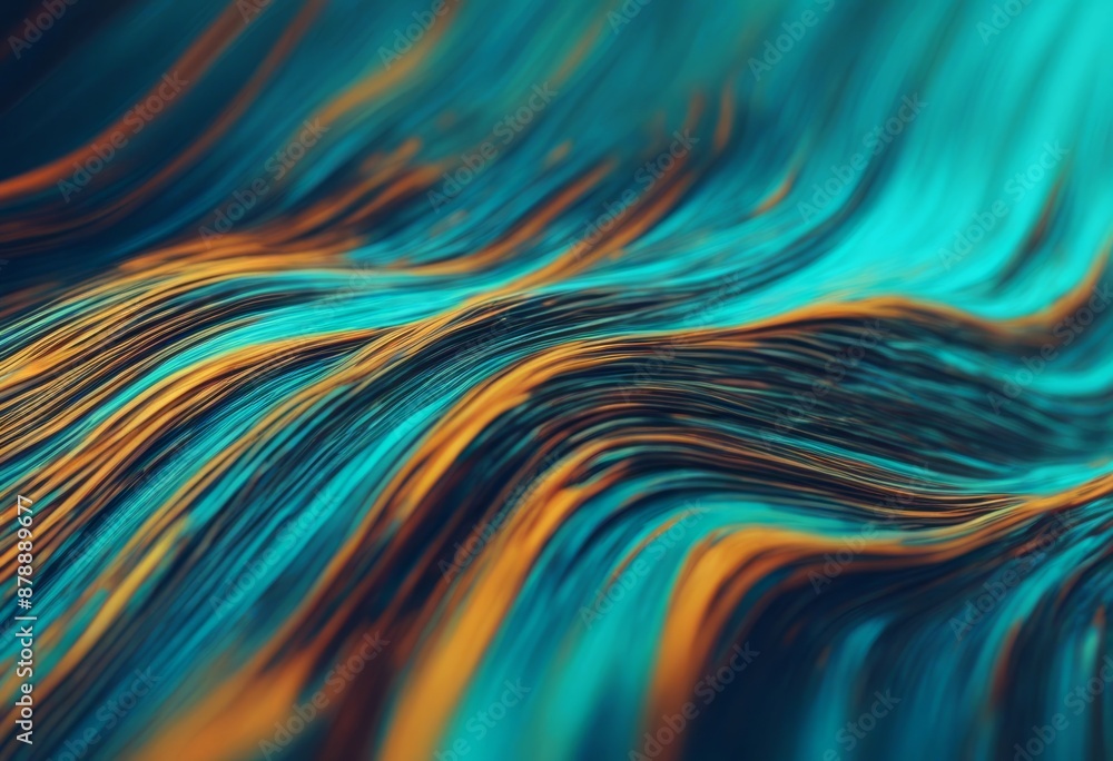 Poster dynamic flow art lines blue vertical abstract glitch turquoise background vivid gradient digital min