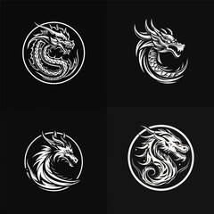 Dragon logo design vector illustration