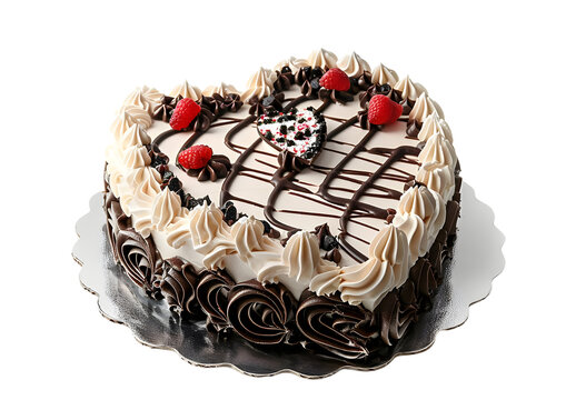 Delicious berry layered cake slice with fresh berries and cream. Isolated on a transparent background