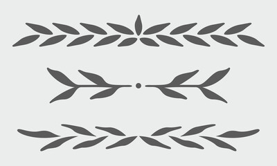 Botanical Border Bundle | Elegant Leaf Designs | Hand Drawn Split Border Leaves | Decorative Vector Illustrations