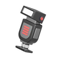 camera flash 3d icon, content creator 3d icon set, transparent background