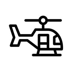 Helicopter Icon Vector Symbol Design Illustration