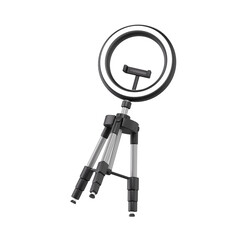 ring light 3d icon, content creator 3d icon set, transparent background