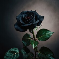 rose on blackStriking Black Flower in Bloom on White Background"







