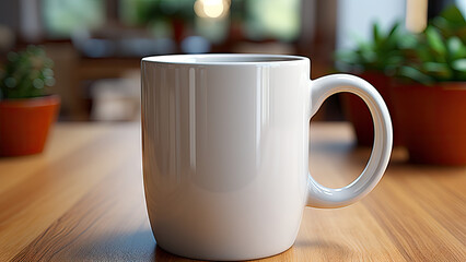 Fototapeta premium Close-Up Shot of Mug Mock-Up. Created with generative AI