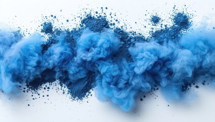 Obraz premium Abstract Blue Powder and Smoke