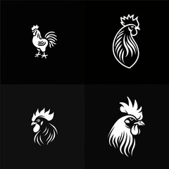 Rooster logo design vector illustration