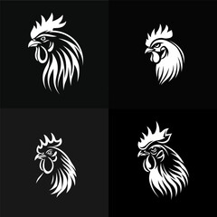 Rooster logo design vector illustration