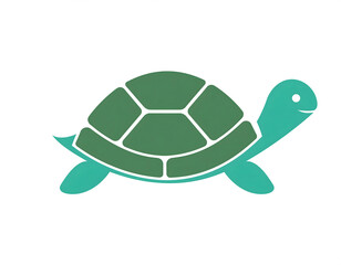 Obraz premium Cartoon illustration of a turtle on a white background
