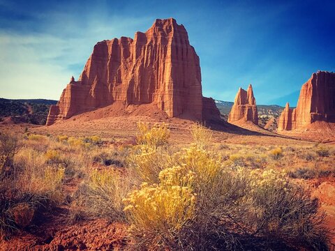Cathedral Valley at Capitol Reef National Park in Torrey, Utah USA