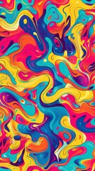 Fototapeta premium Colorful liquid swirl pattern with bright hues