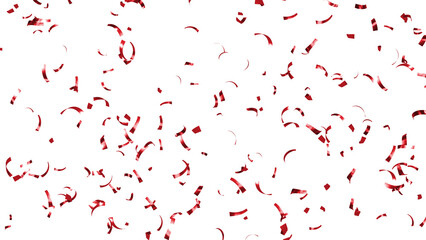 Luxury falling red Confetti on White Background