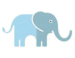 Obraz premium A standing elephant cartoon illustration