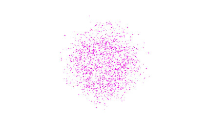 Obraz premium Purple Confetti explodes on a white background