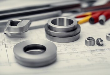 parts bushings technical caliper steel drawing engineering mechanical technology part machine design calculation gauge measure