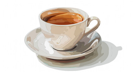Cup of  coffee isolated on white background. cup of coffee, coffee cup, coffee on white, isolated coffee, coffee close-up, hot coffee, coffee drink, white background coffee, coffee photography,