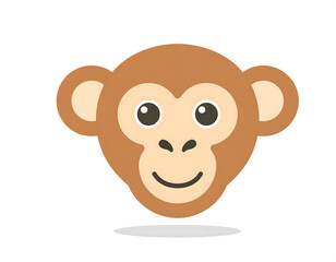 Naklejka premium Chinese zodiac monkey cartoon illustration on white background