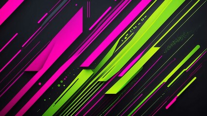 abstract futuristic lime green and hot pink vertical a background