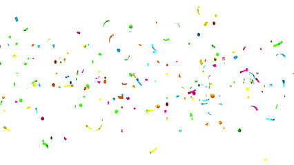 Explosion of multi-colored confetti. Confetti, tinsel on a white background