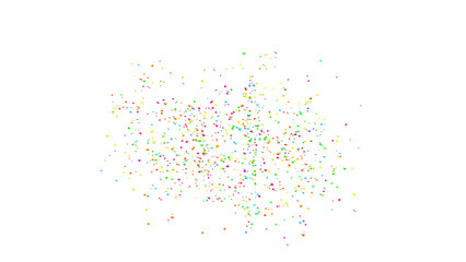 Explosion of multi-colored confetti. Confetti, tinsel on a white background