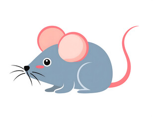 Fototapeta premium Colorful rat cartoon illustration of the twelve zodiac animals