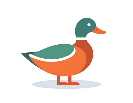 recommend clip art: A cartoon illustration of a duck