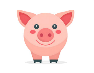 Fototapeta premium Cartoon illustration of the Chinese zodiac pig