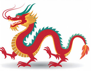 Cartoon illustration of the dragon of the Chinese zodiac