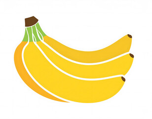 A fresh bunch of bananas fruit cartoon illustration