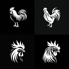 Rooster logo design vector illustration