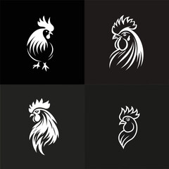 Rooster logo design vector illustration