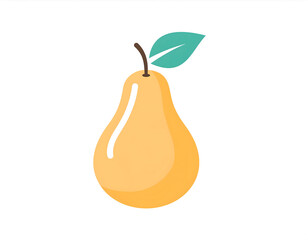 A whole pear fruit cartoon illustration