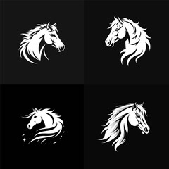 Horse logo design vector illustration