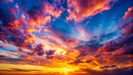 Fototapeta premium Vibrant morning sky transitions from soft pastels to rich tones in a mesmerizing gradient animation, perfect for graphic design backgrounds.