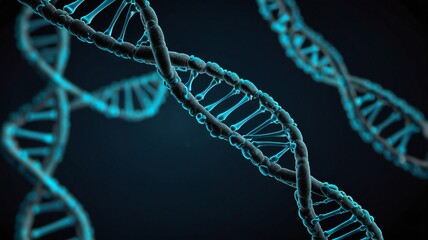 Checkup and research DNA gene biotechnology biology or genetic cells, futuristic chromosome molecule and DNA structure
