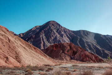 Red canyon colorful mountains