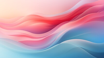 Fototapeta premium Abstract Fluid Waves with Pink, Red, and Blue Gradient Colors