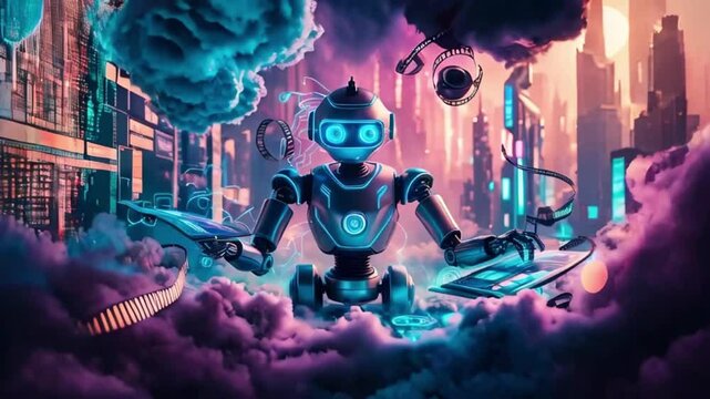 robotic video post-production concept