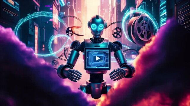 robotic video post-production concept