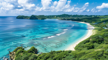 Fototapeta premium The Clear Waters and Beautiful Beaches of Okinawa