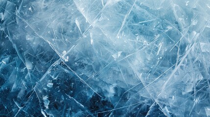 Obraz premium Scratched surface of blue ice