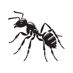 Ant silhouette vector