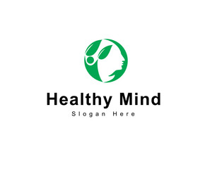 Health mind logo creative nature design concept psychology consulting