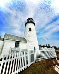 Pemaquid Point Lighthouse in Bristol, Maine USA