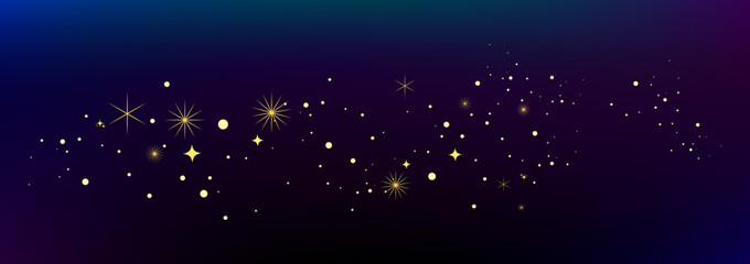 Fototapeta premium 煌めく星と背景のイラスト素材
