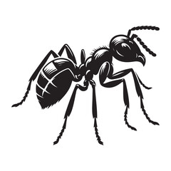 Ant silhouette vector