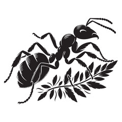 Ant silhouette vector